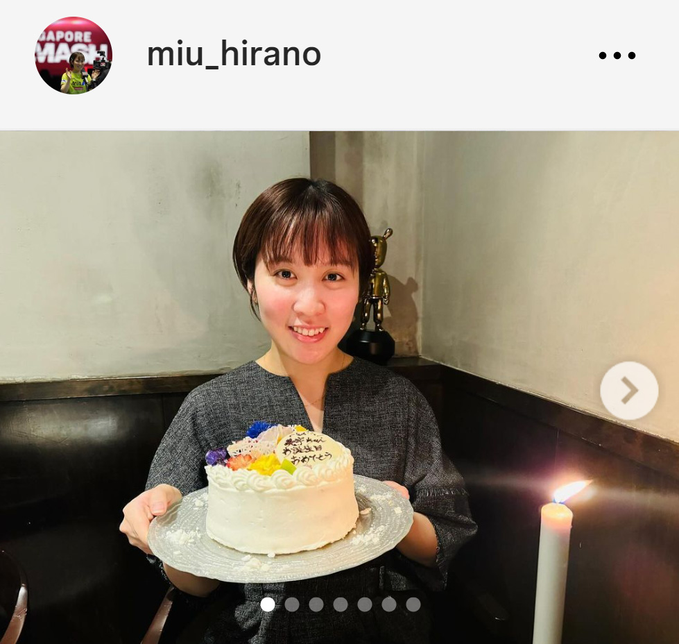 平野美宇のインスタグラムから