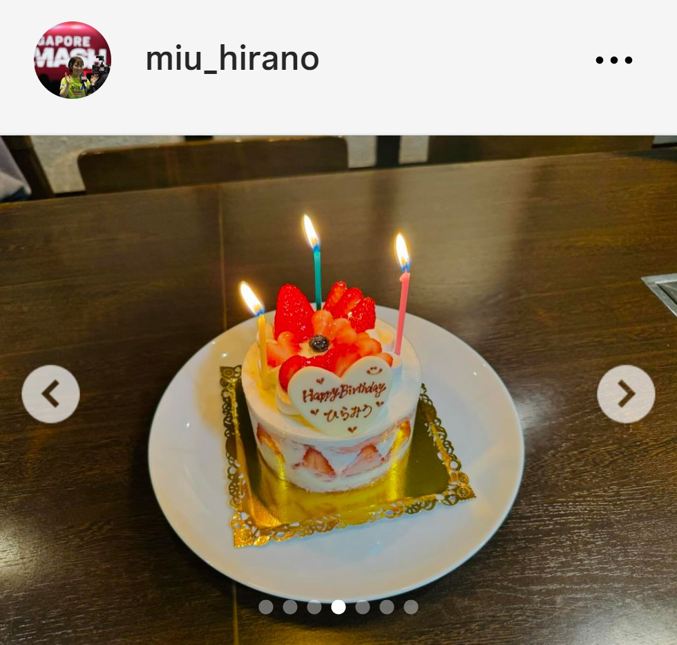 平野美宇のインスタグラムから