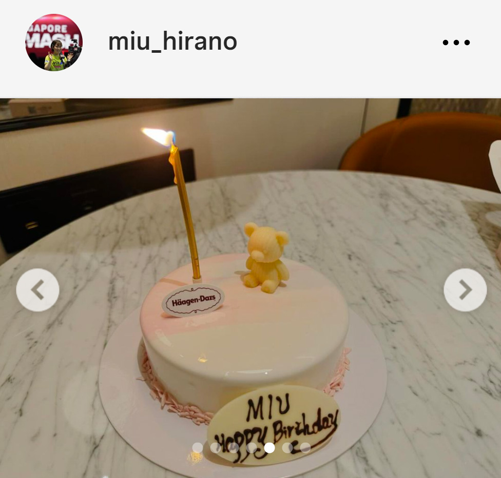 平野美宇のインスタグラムから
