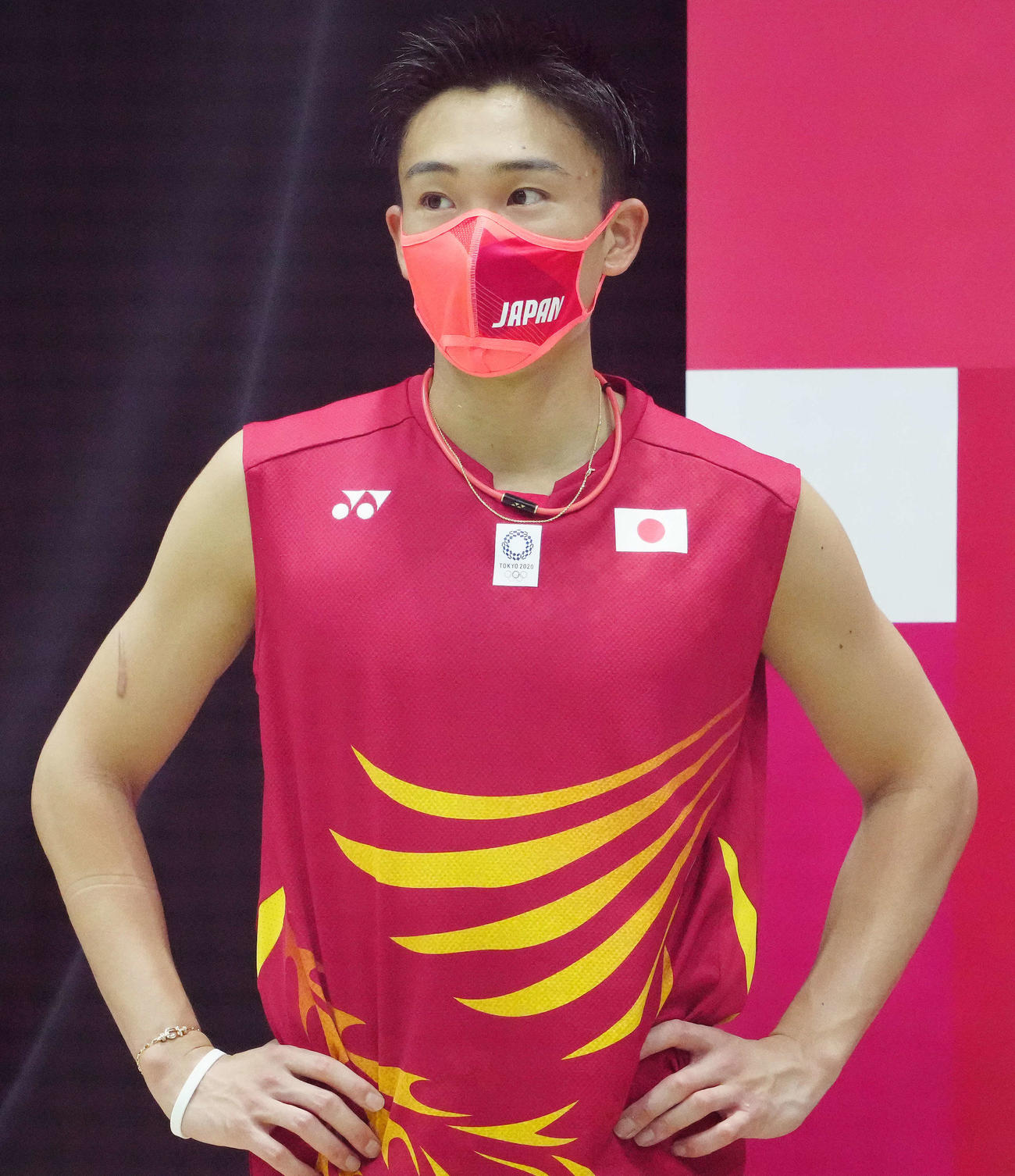 東京五輪の公式練習を行った桃田賢斗（2021年7月21日撮影）