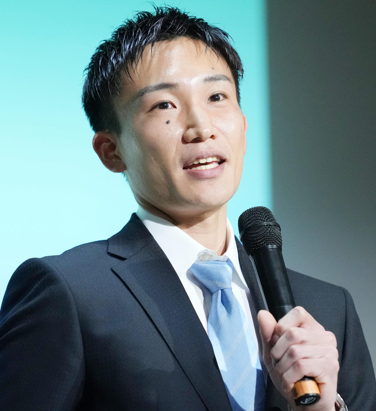 代表引退を発表した桃田（撮影・横山健太）