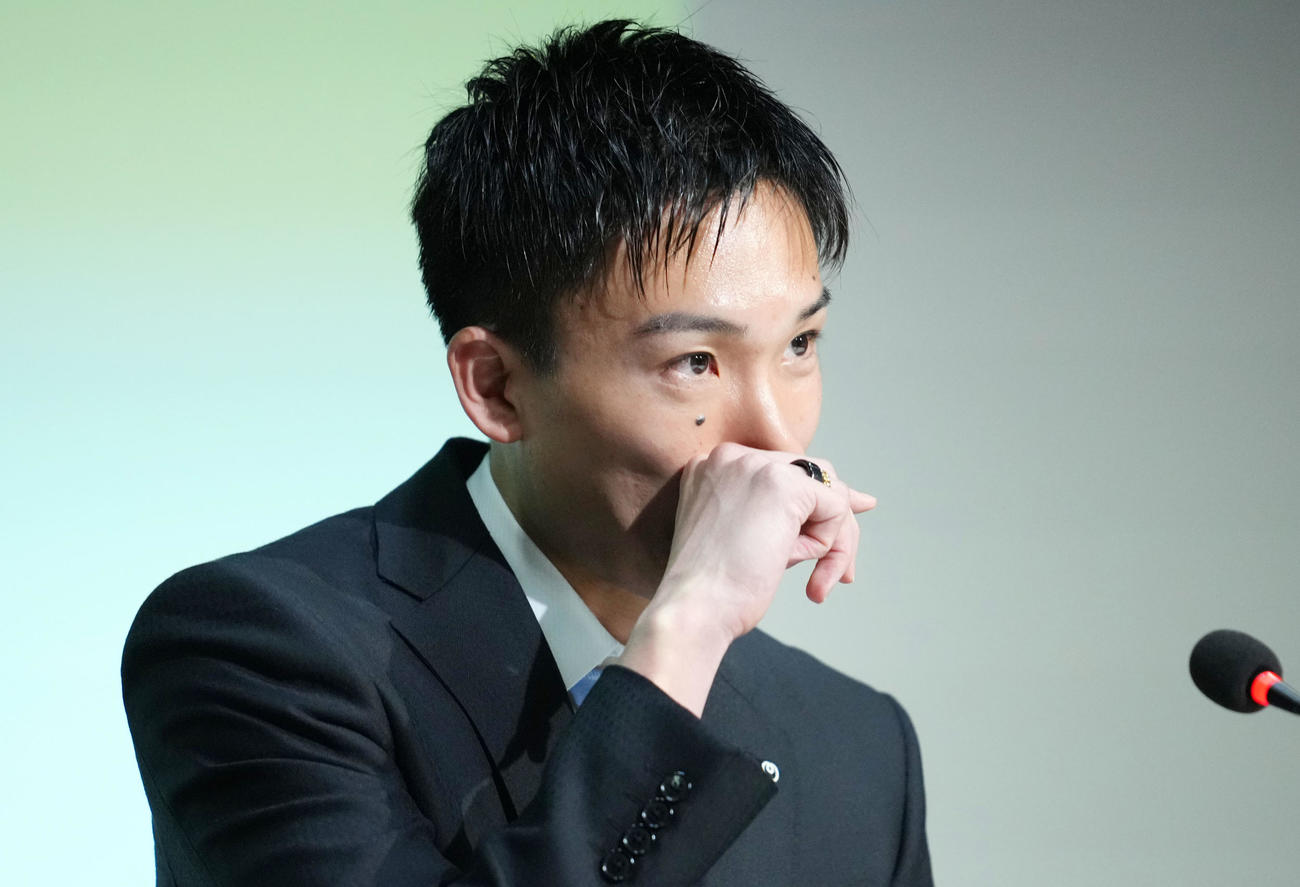 代表引退を発表した桃田（撮影・横山健太）