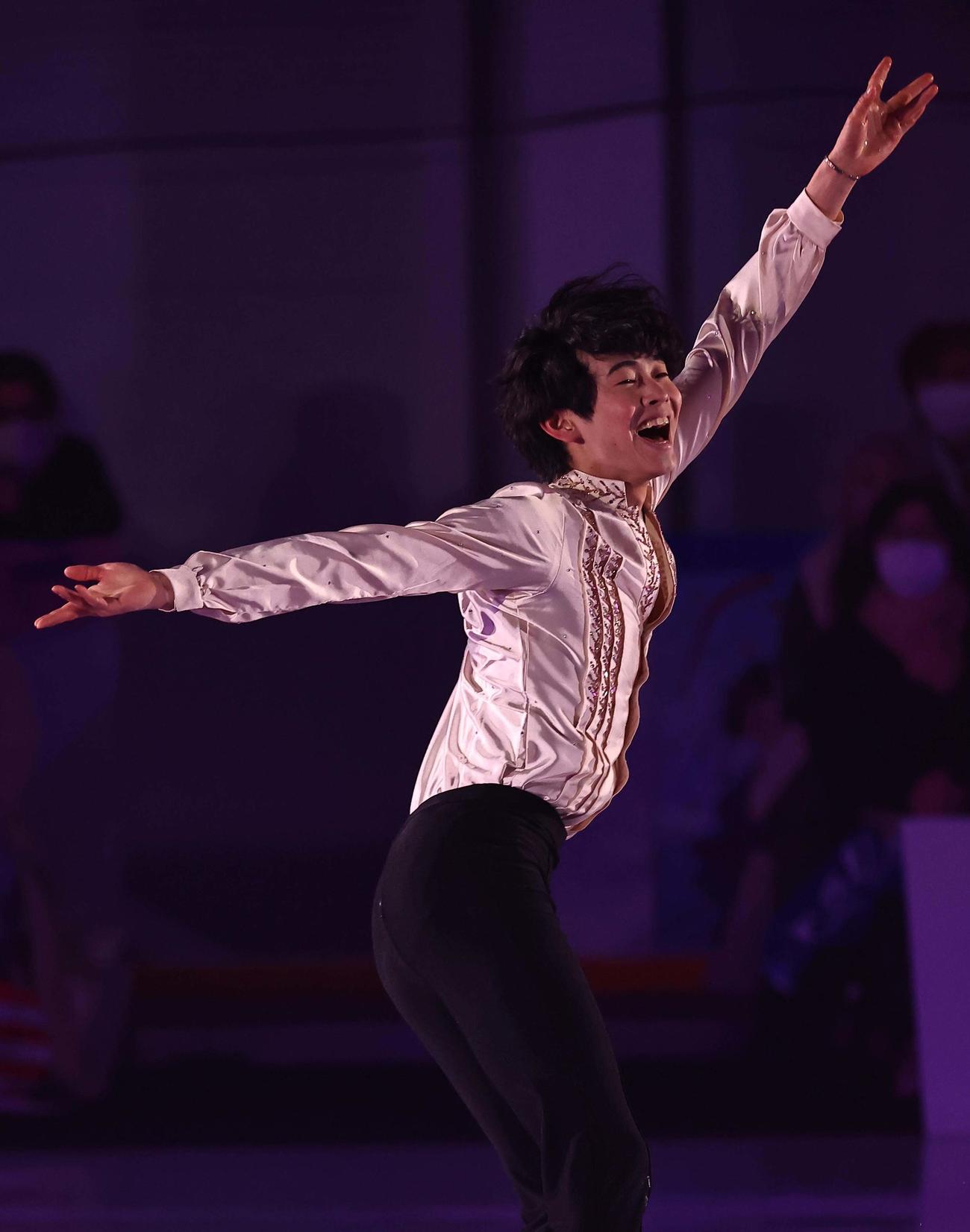 ブルーム・オン・アイス2024で演技する島田高志郎（撮影・上田博志）