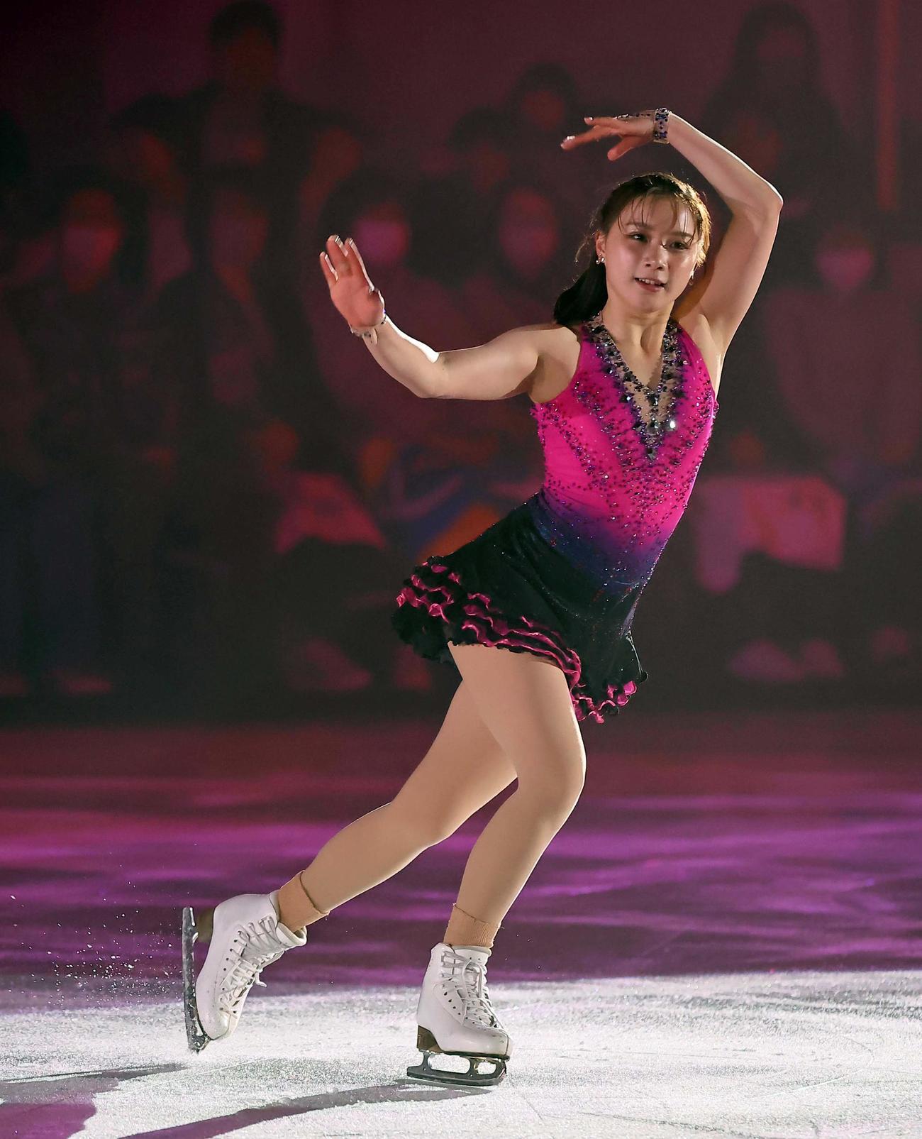 ブルーム・オン・アイス2024で演技する村上遥奈（撮影・上田博志）