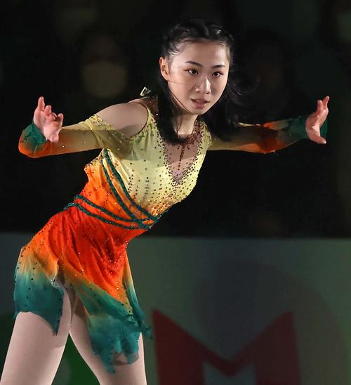ブルーム・オン・アイス2024で演技する金沢純禾（撮影・上田博志）