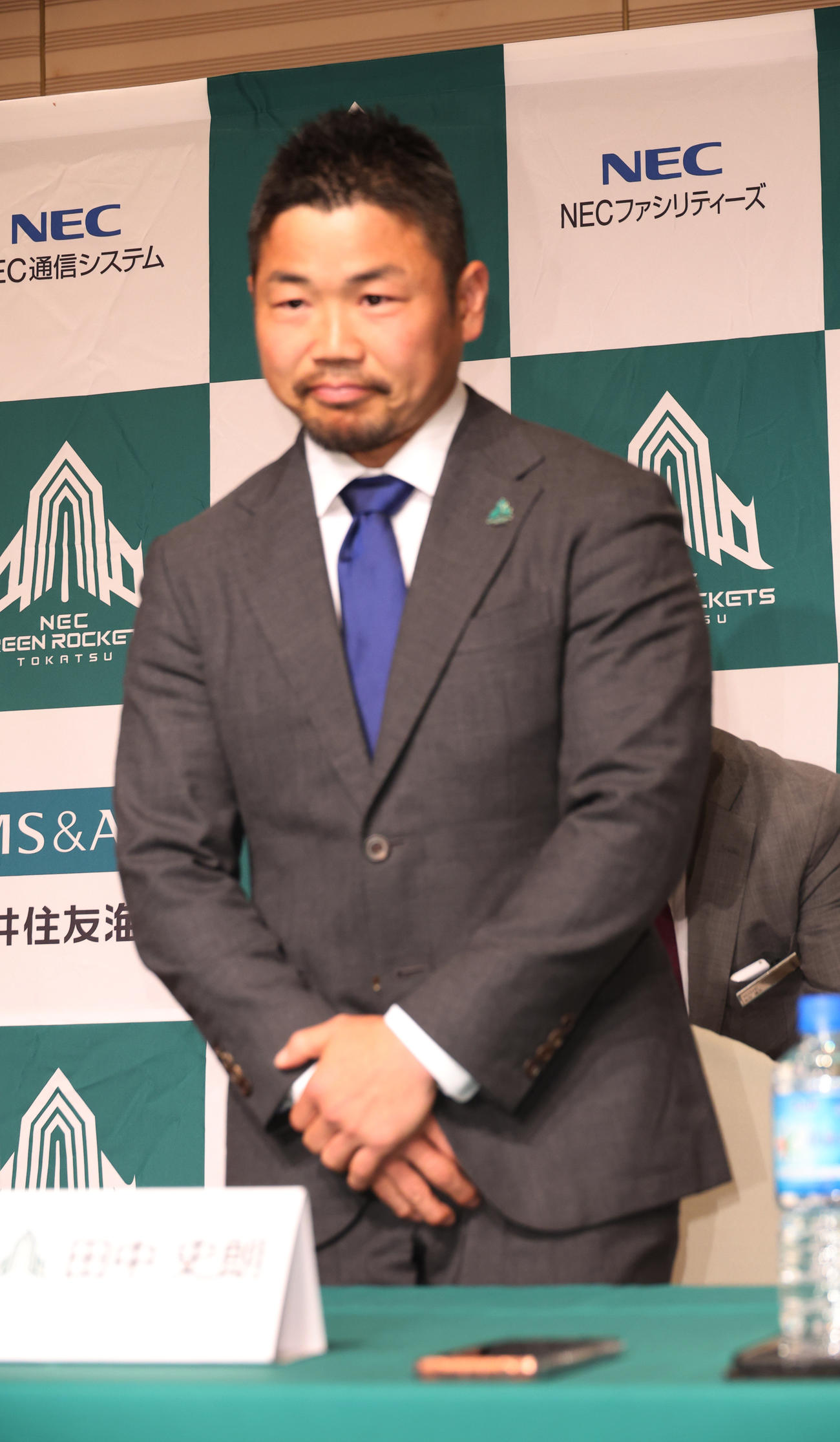 今シーズン限りでの現役引退を発表するラグビー元日本代表の田中史朗（撮影・中島郁夫）
