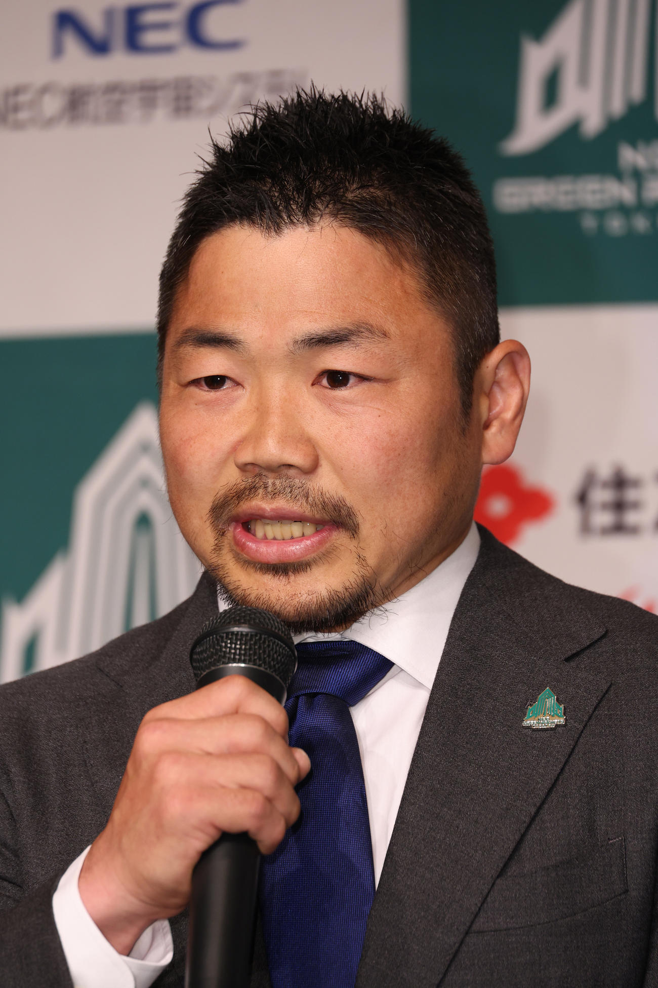 今シーズン限りでの現役引退を発表するラグビー元日本代表の田中史朗（撮影・中島郁夫）