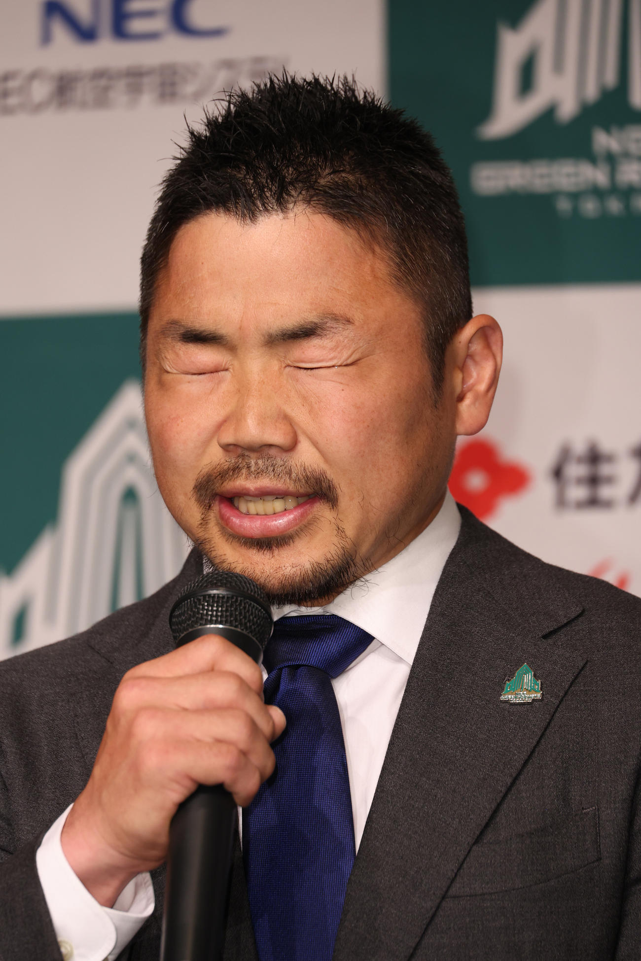 今シーズン限りでの現役引退を発表するラグビー元日本代表の田中史朗（撮影・中島郁夫）