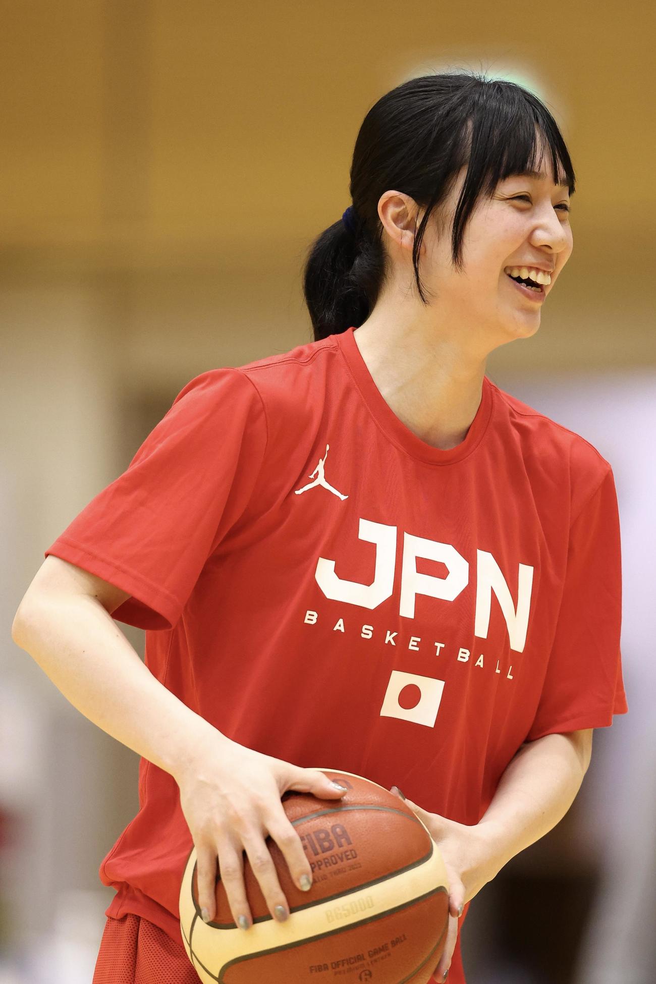 女子日本代表チームの第1次強化合宿に臨む木村（撮影・河田真司）