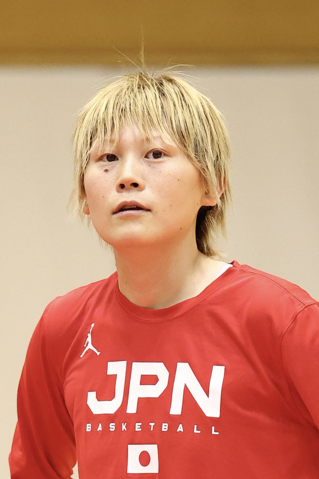 女子日本代表チームの第1次強化合宿に臨む高田（撮影・河田真司）
