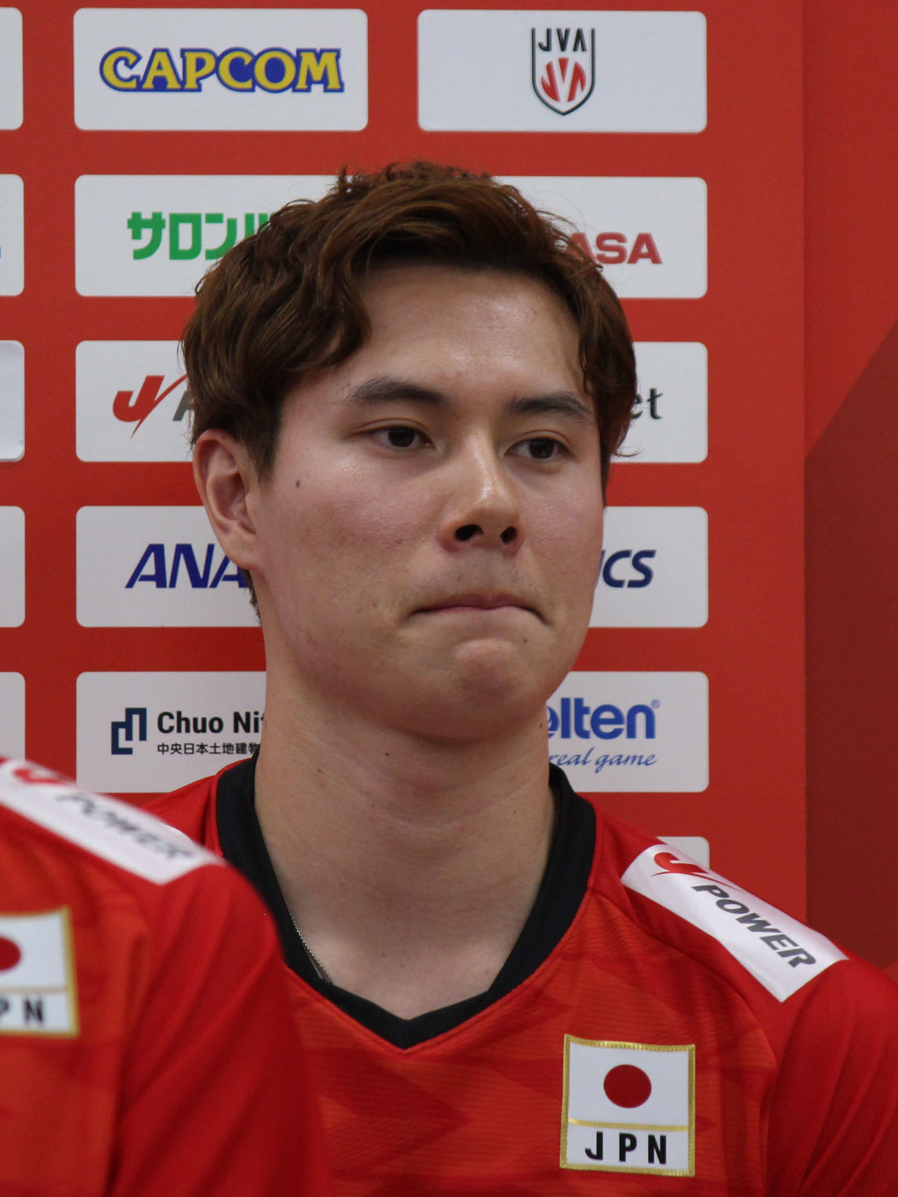バレーボール男子日本代表のキックオフ会見に出席する高橋藍（撮影・勝部晃多）