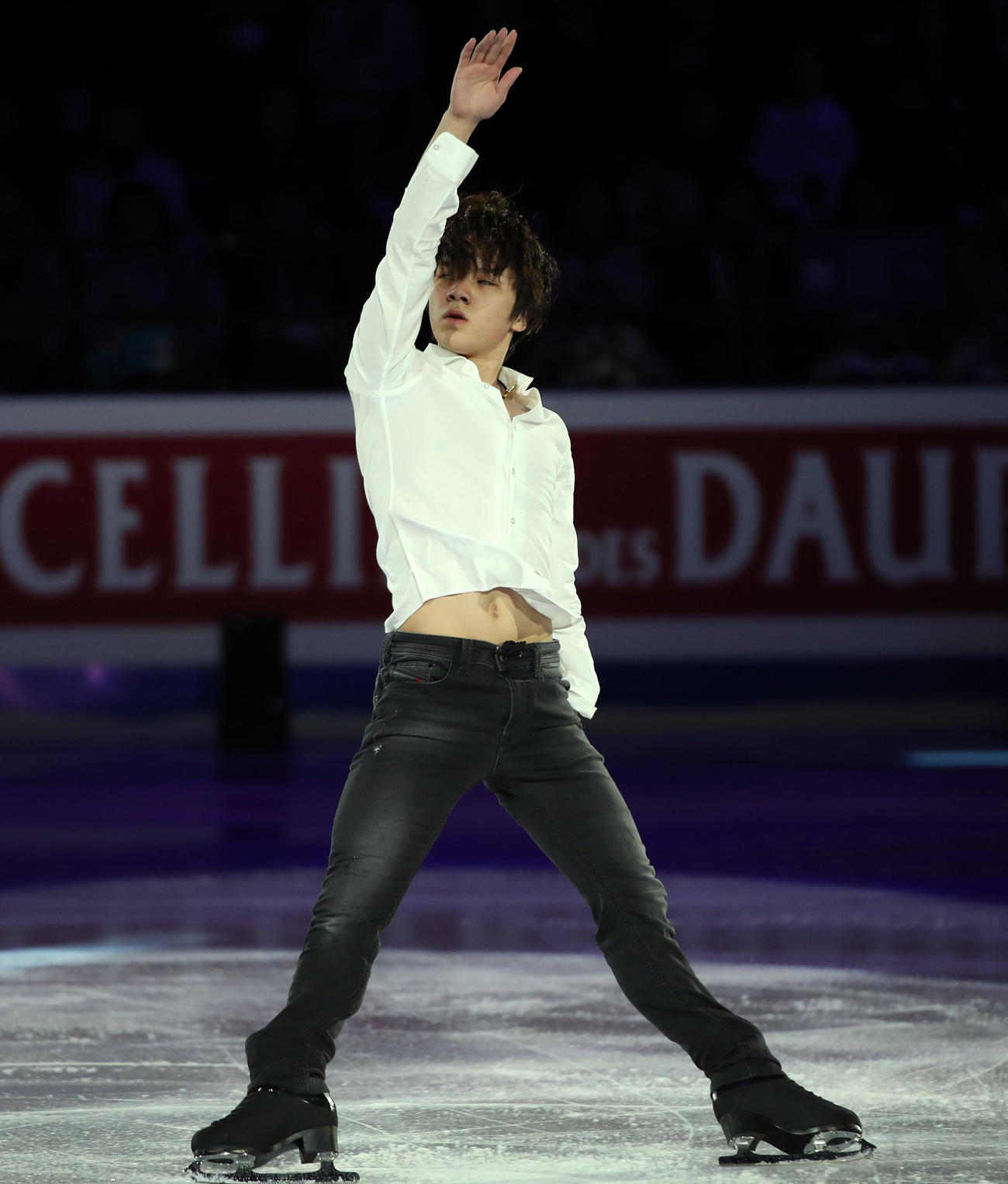 2018年3月　エキシビションで演技する宇野昌磨