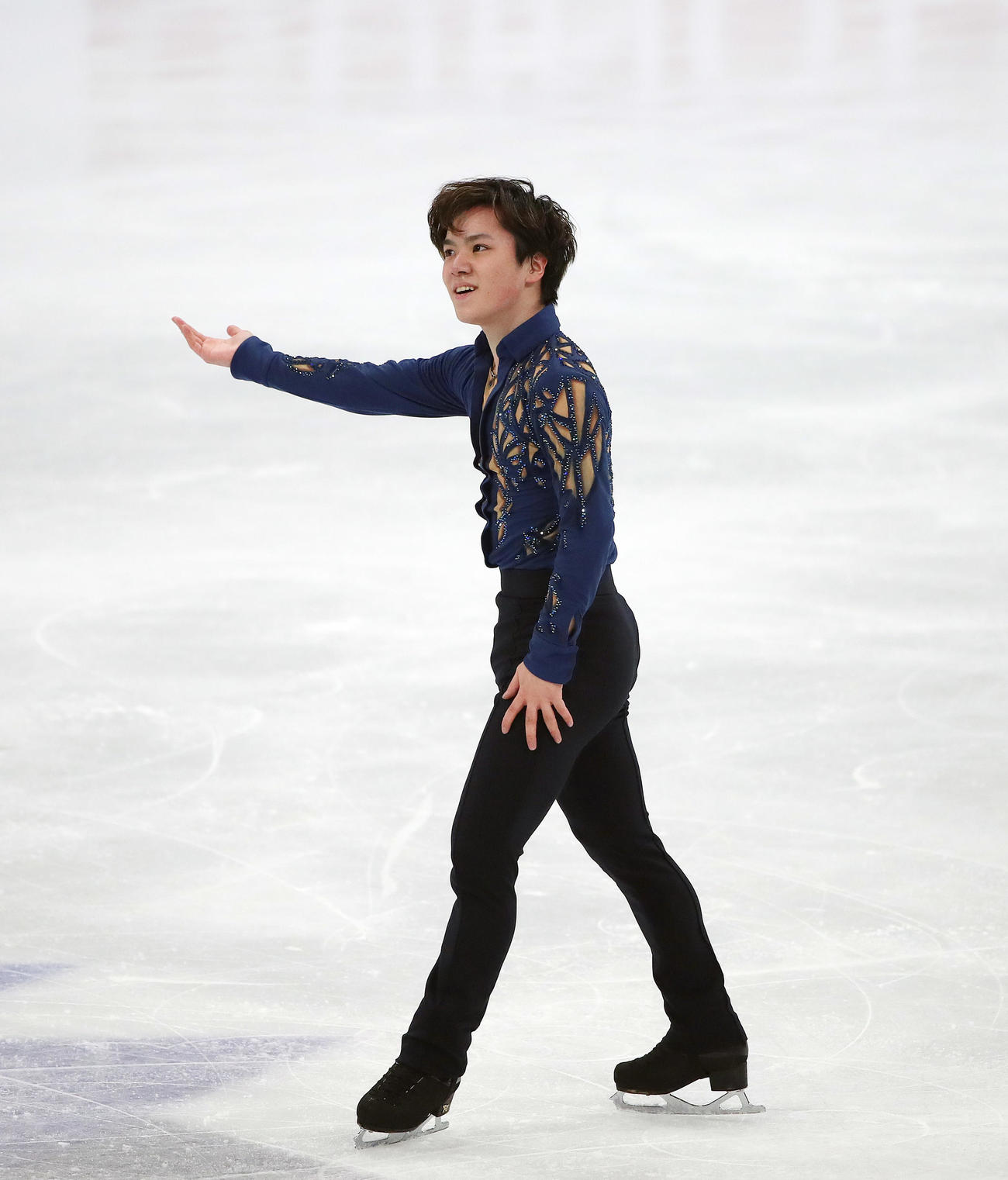 2021年3月　男子フリーで演技する宇野