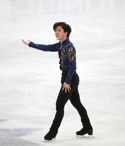 2021年3月　男子フリーで演技する宇野