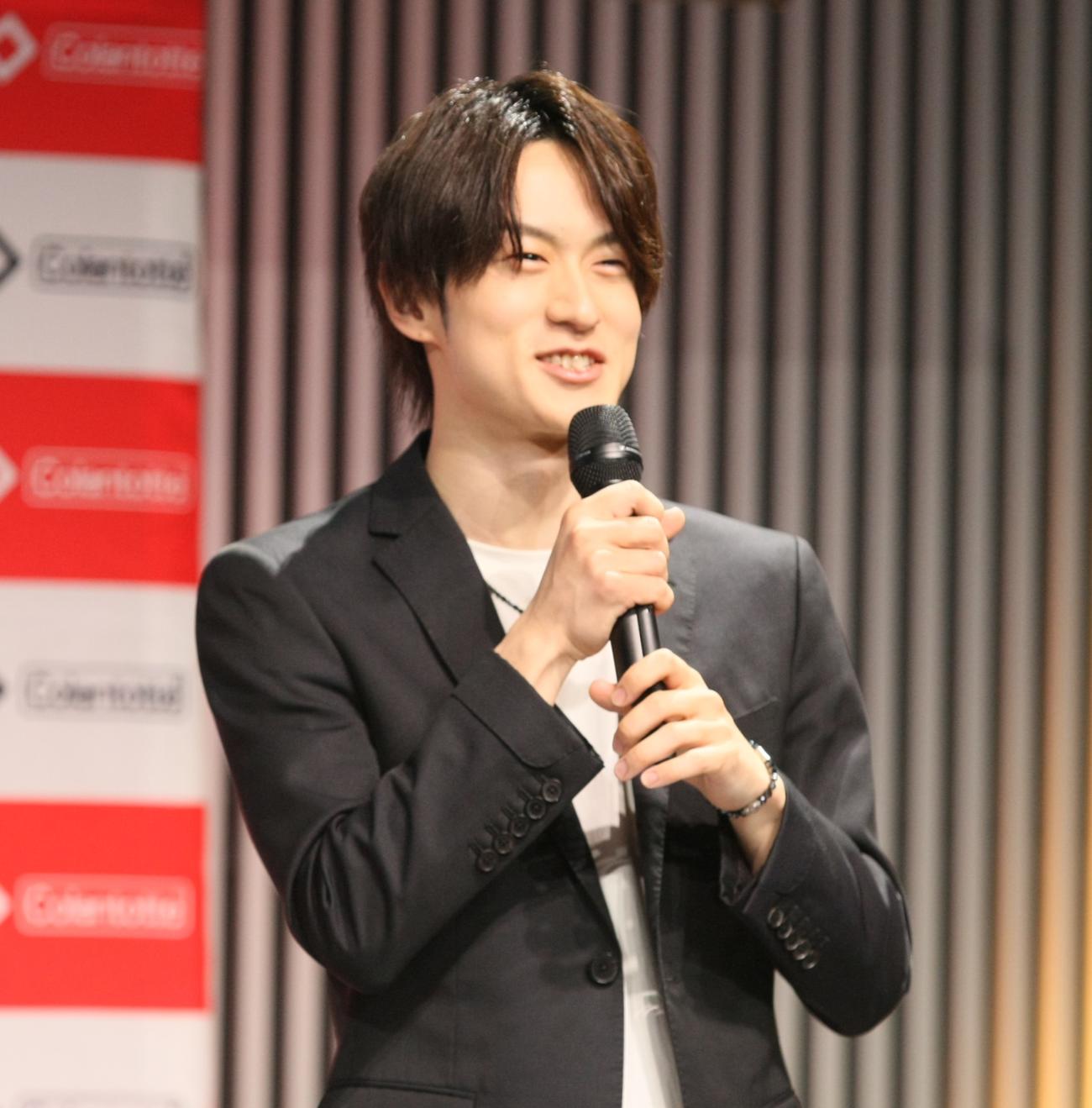 中京テレビ本社で開催された「コラントッテ」のイベントに出席したフィギュアスケート男子の山本（撮影・藤塚大輔）
