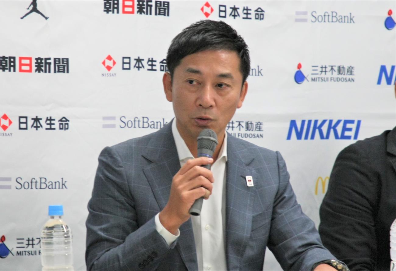 Bリーグ島田慎二チェアマン（2023年10月12日撮影）