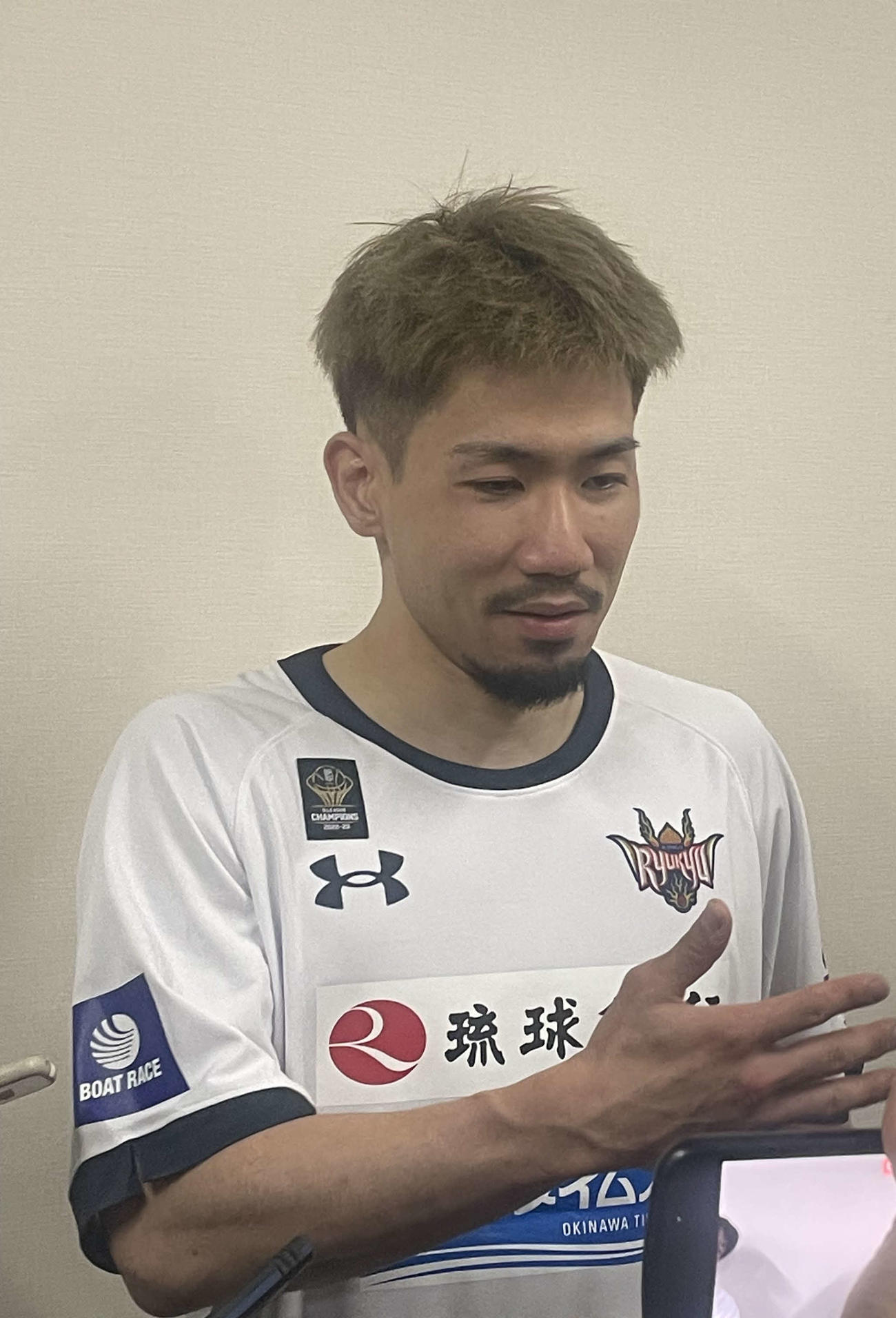 B1琉球の岸本隆一（2024年5月10日撮影）