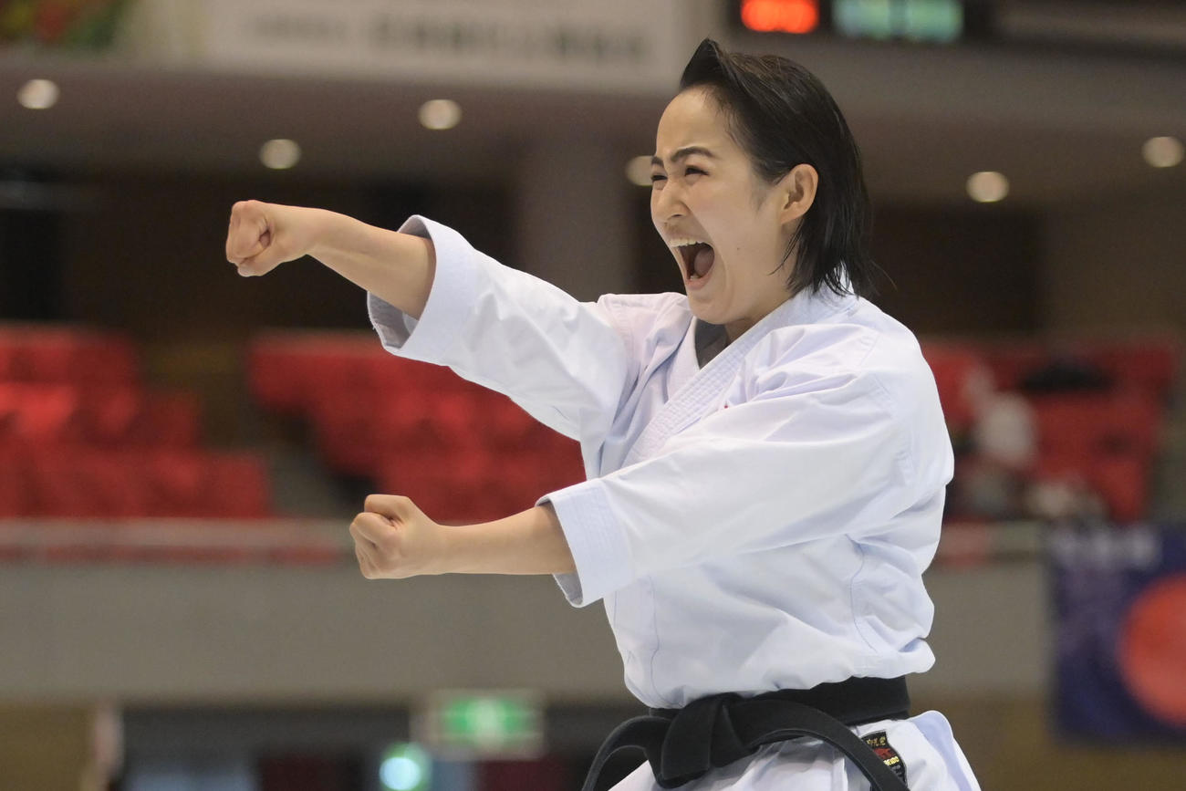 演武を披露する清水（撮影・滝沢美穂子）