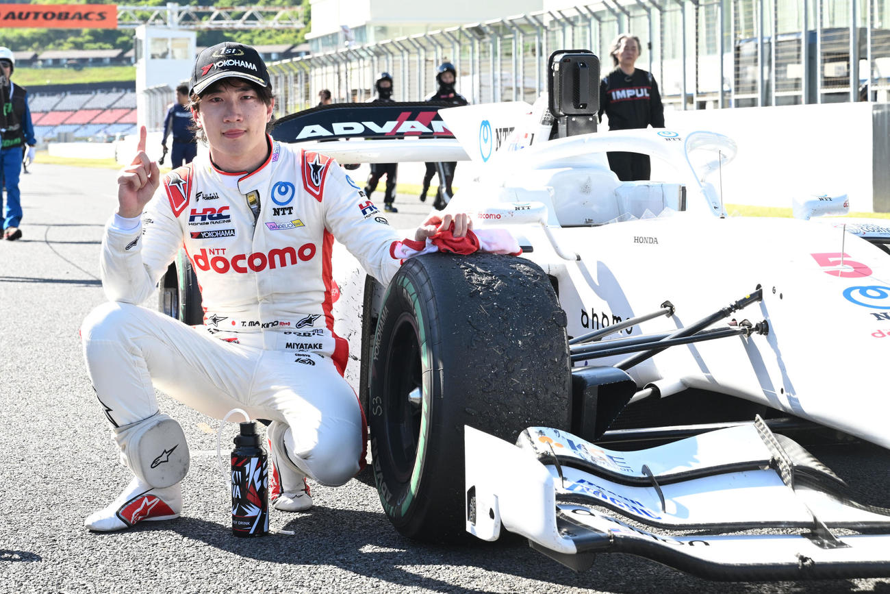 スーパーフォーミュラ第2戦　初優勝を飾った5号車牧野（撮影・林敢治）