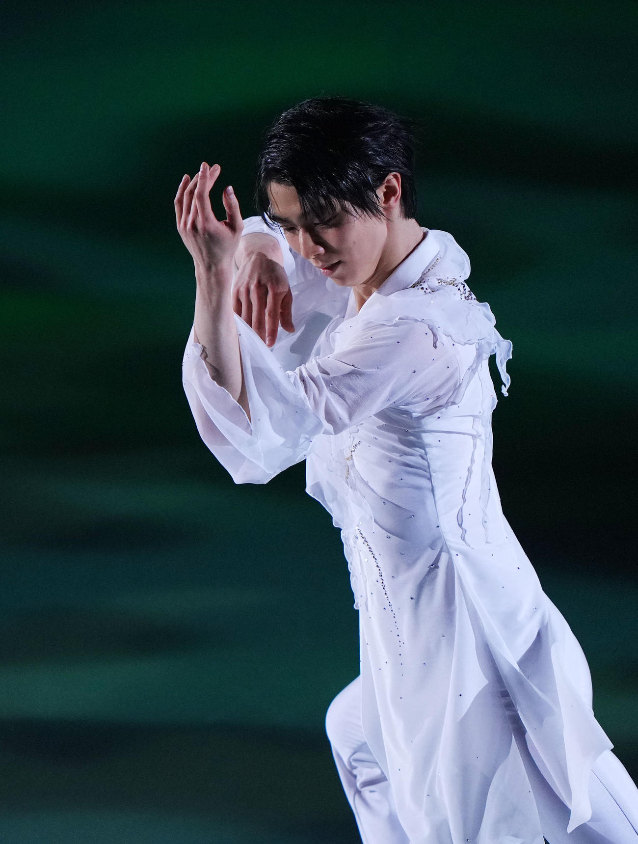 観客を魅了する羽生結弦（撮影・横山健太）