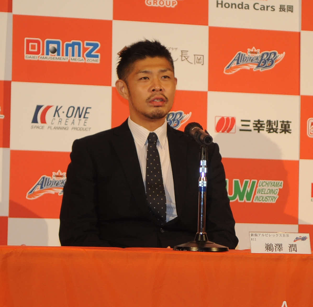 2020年7月　現役引退会見を行った鵜沢潤氏