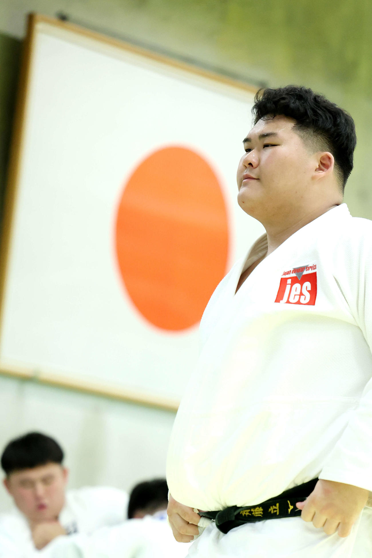 落ち着いた表情で練習に臨む斉藤（撮影・河田真司）