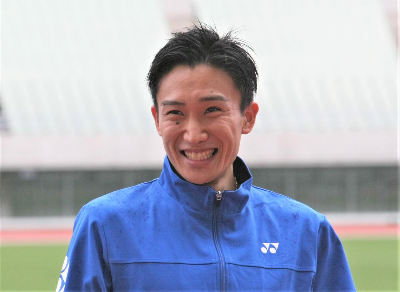 大阪市内でスポーツイベントに出席したバドミントン男子の桃田