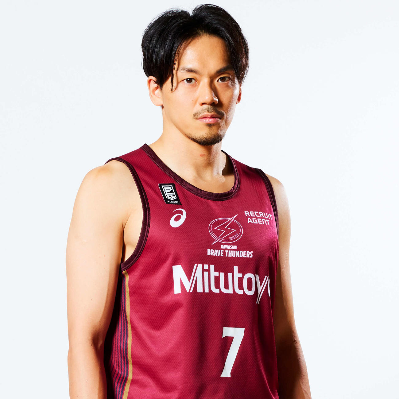WOWOWのNBAファイナル中継にゲスト出演するB1川崎の篠山(C)KAWASAKI BRAVE THUNDERS