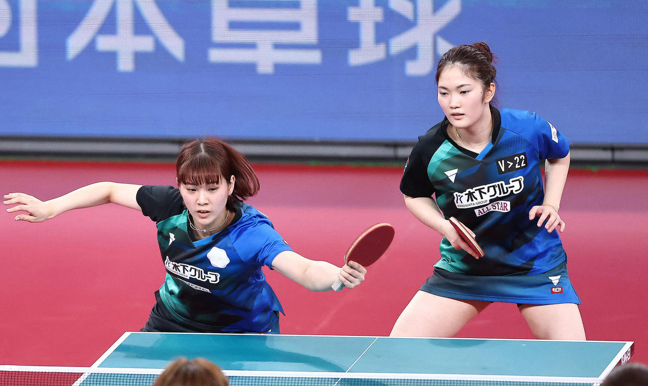 木原美悠、長崎美柚組（2024年1月27日撮影）