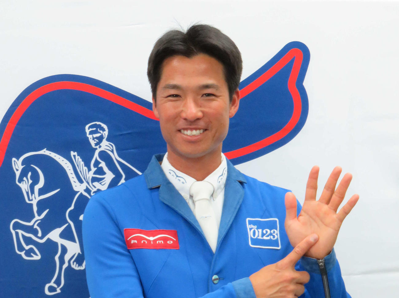 馬術競技の杉谷泰造（16年4月11日撮影）
