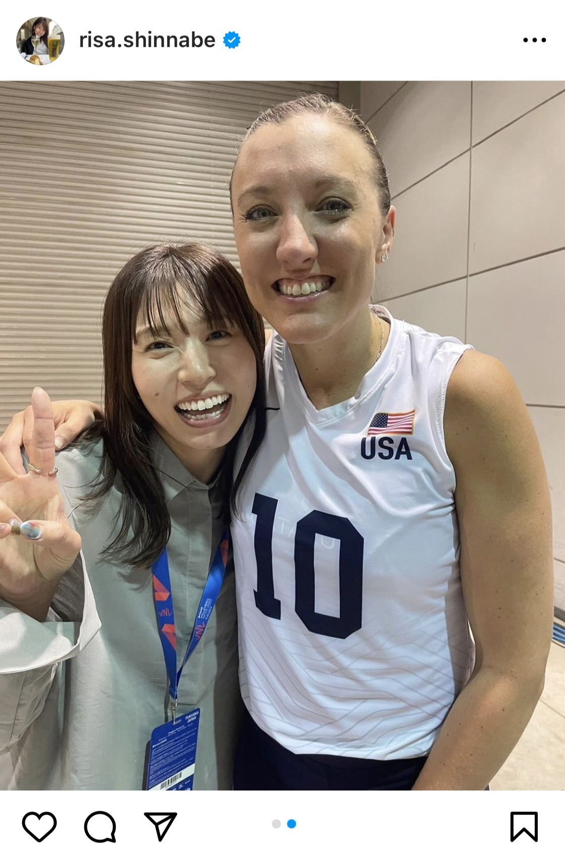 新鍋理沙さんのインスタグラムから