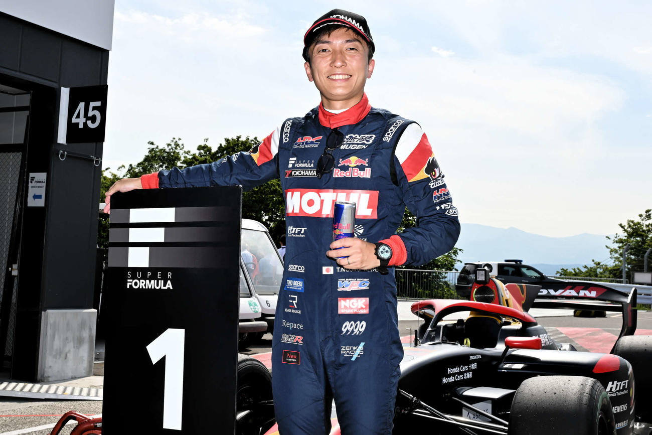 スーパーフォーミュラ第3戦　ポールポジションを獲得した野尻智紀（JRP公式PHOTO提供）