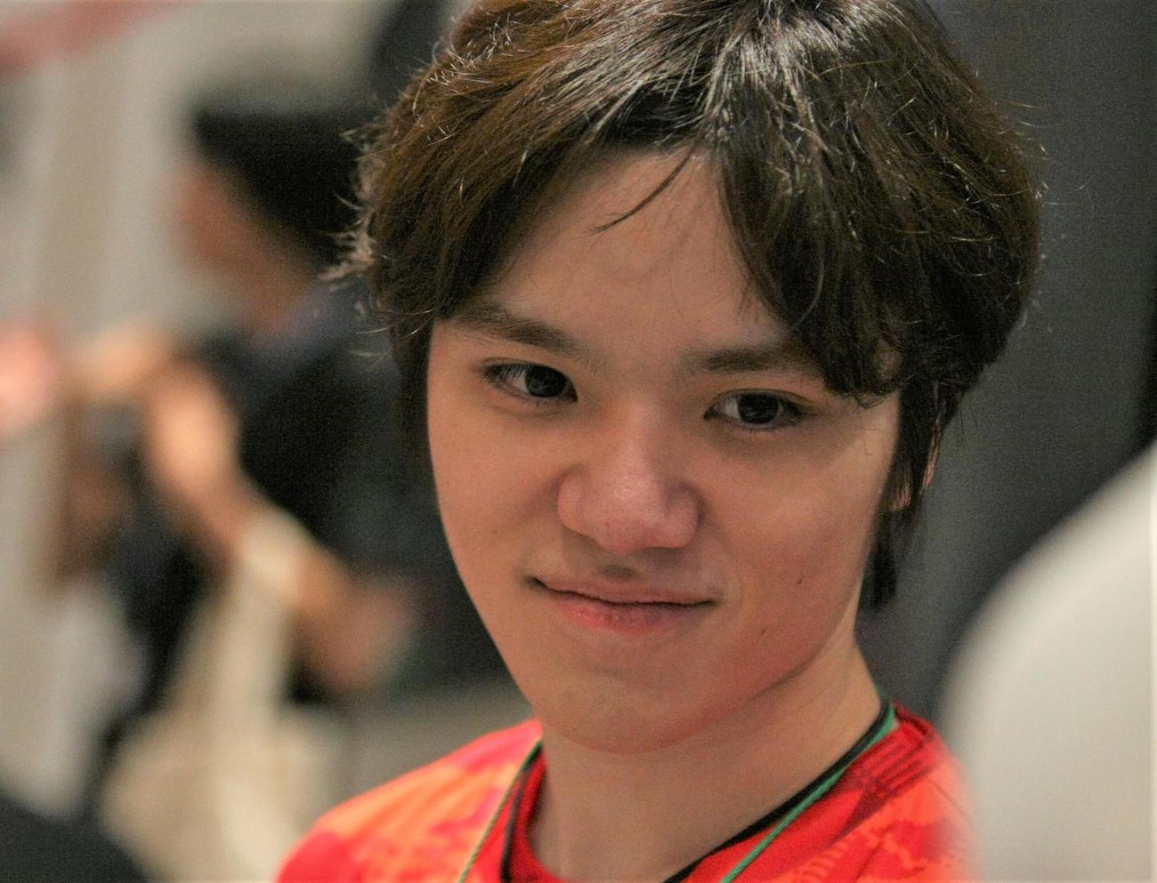 東京スカイツリーで行われた「RISING TOGETHER2024～TEAM JAPAN　活躍祈願～」に参加した宇野昌磨さん（撮影・藤塚大輔）