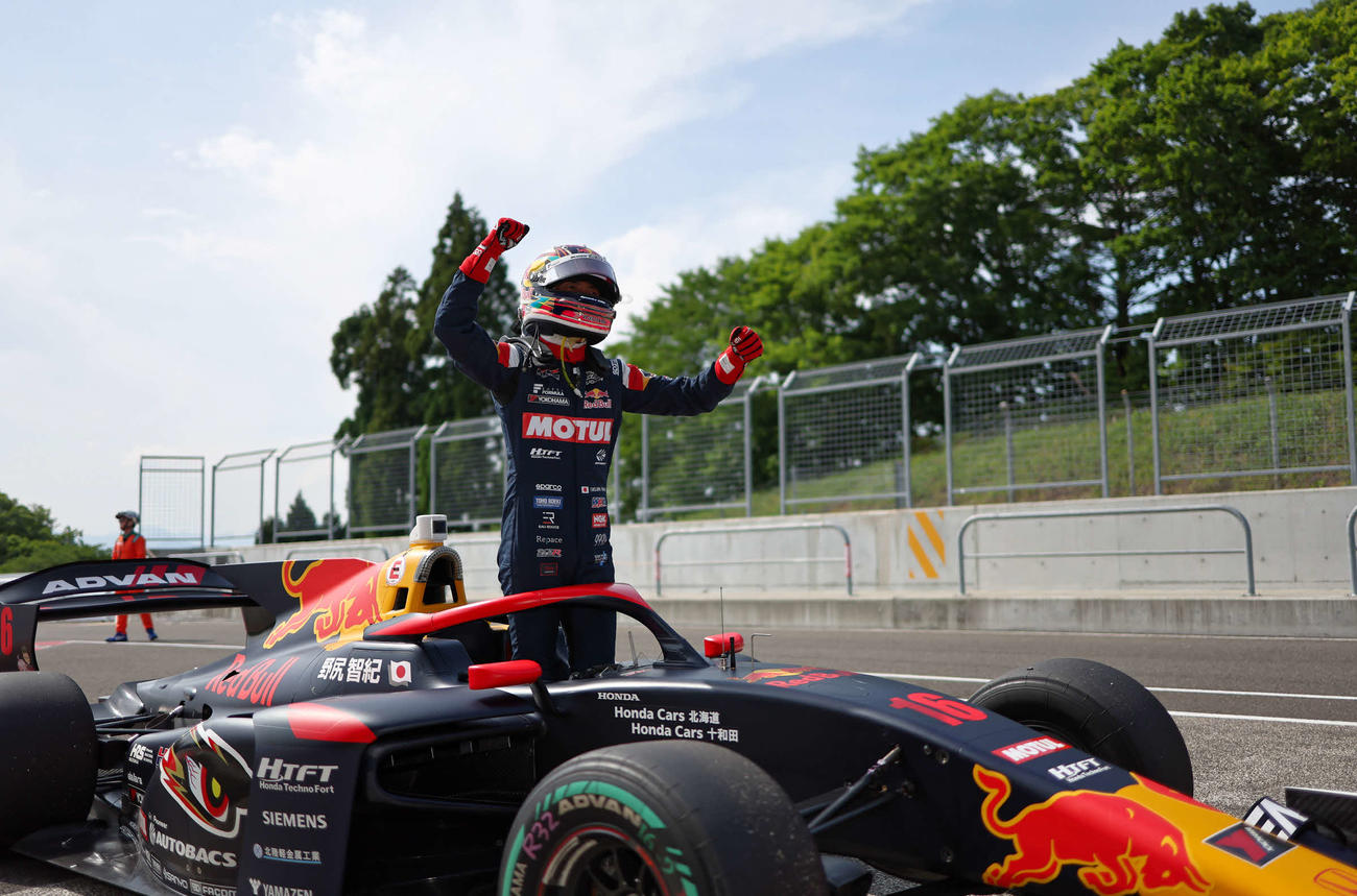 スーパーフォーミュラ第3戦　ポールポジションを獲得した野尻智紀（JRP公式PHOTO提供）