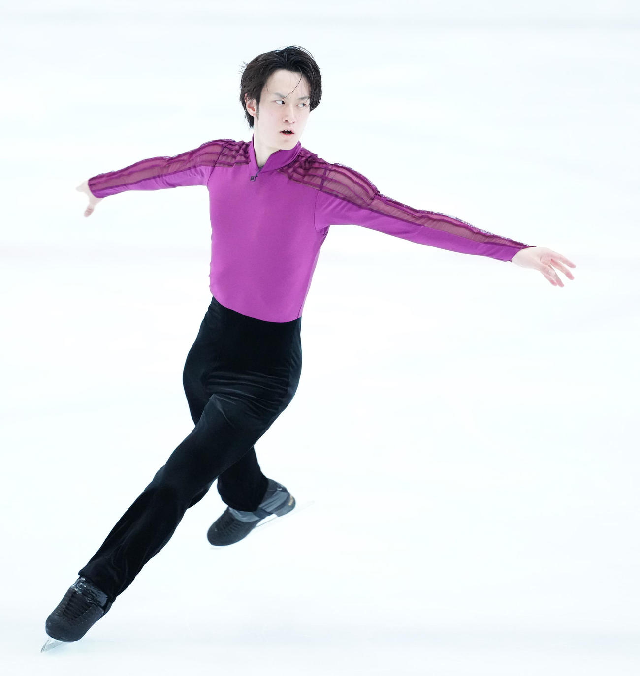 「ドリーム・オン・アイス2024」で演技する山本（撮影・江口和貴）