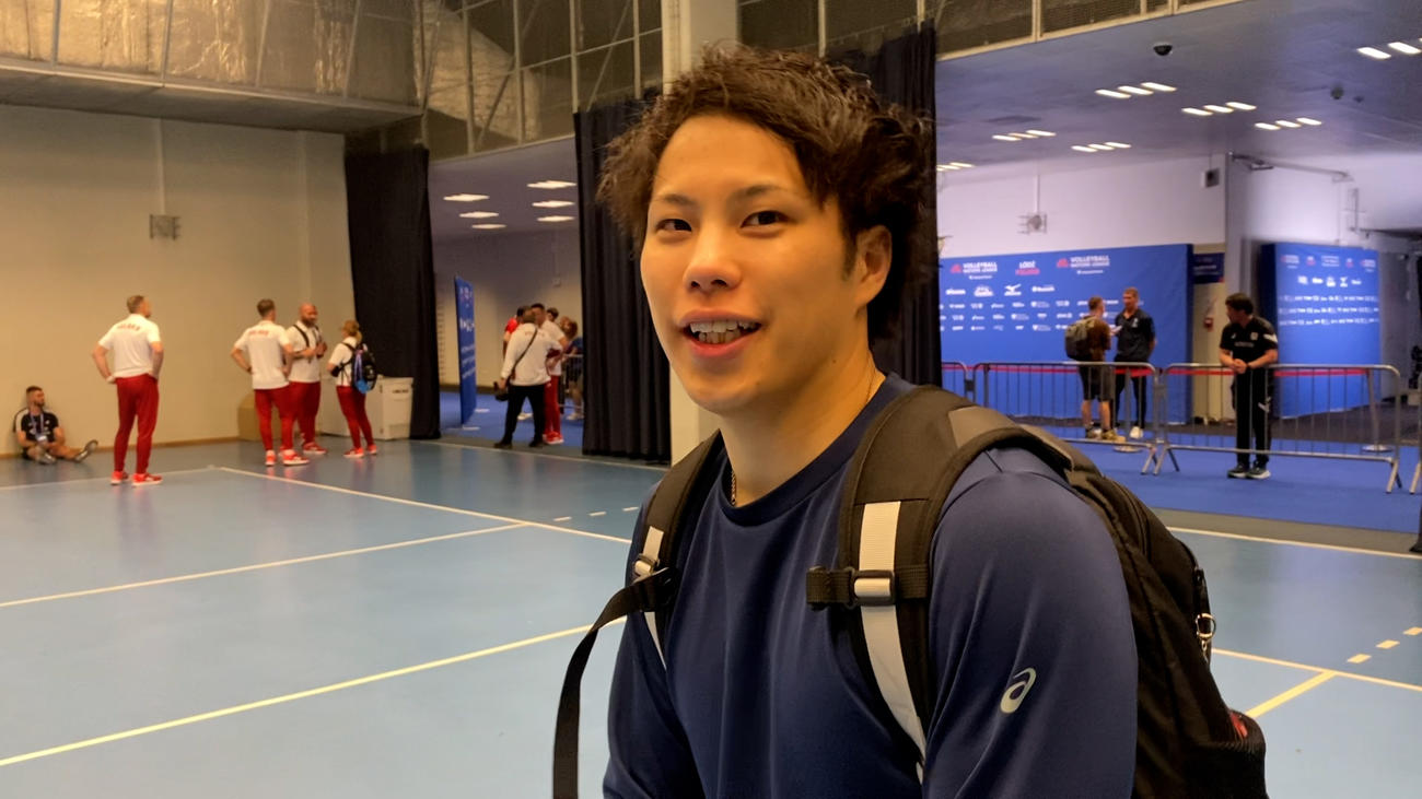 カナダ戦後インタビューに応じる山本智大（C）JVA
