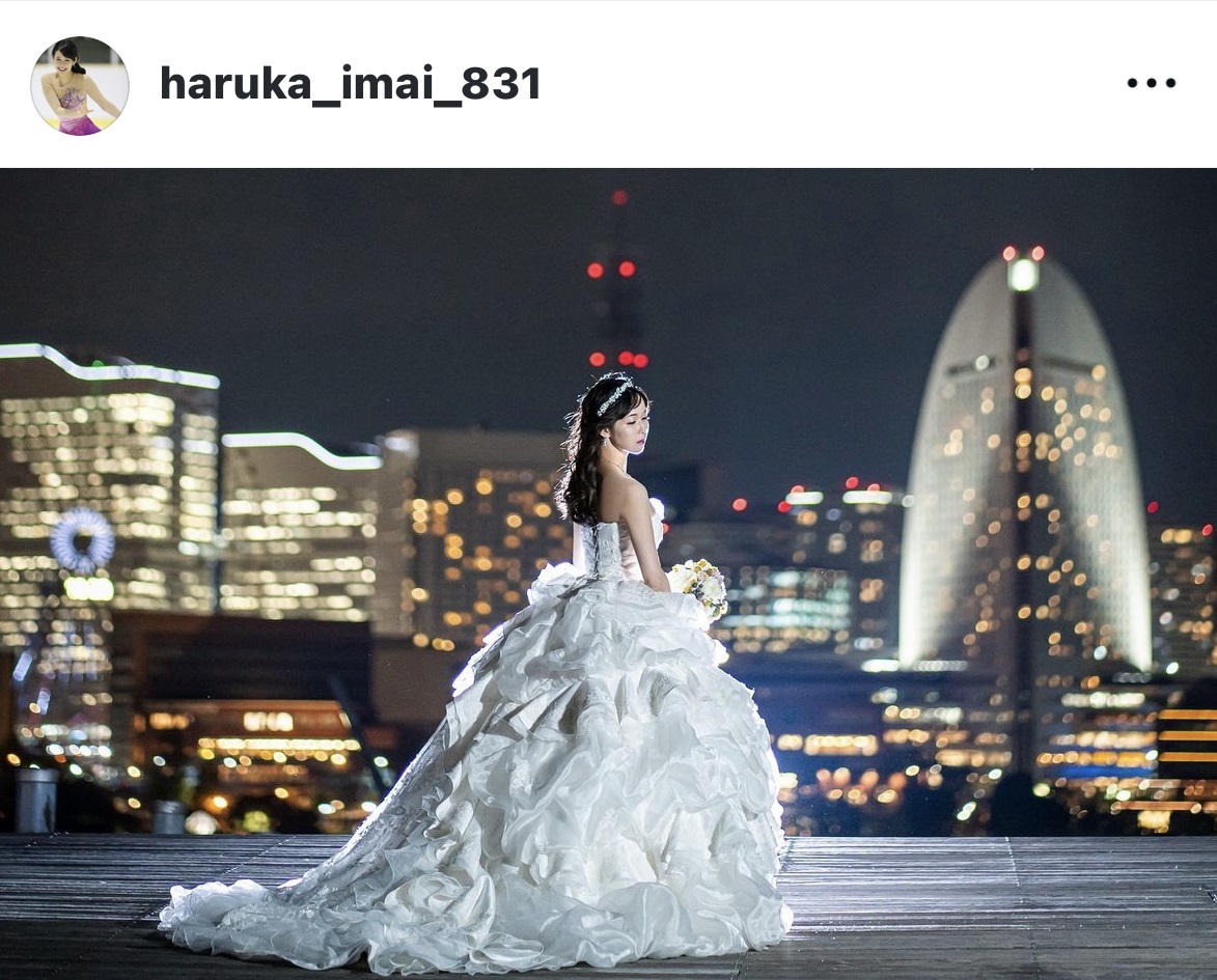 中村優さんとの結婚を発表した今井遥さん（今井遥さんのインスタグラムから）