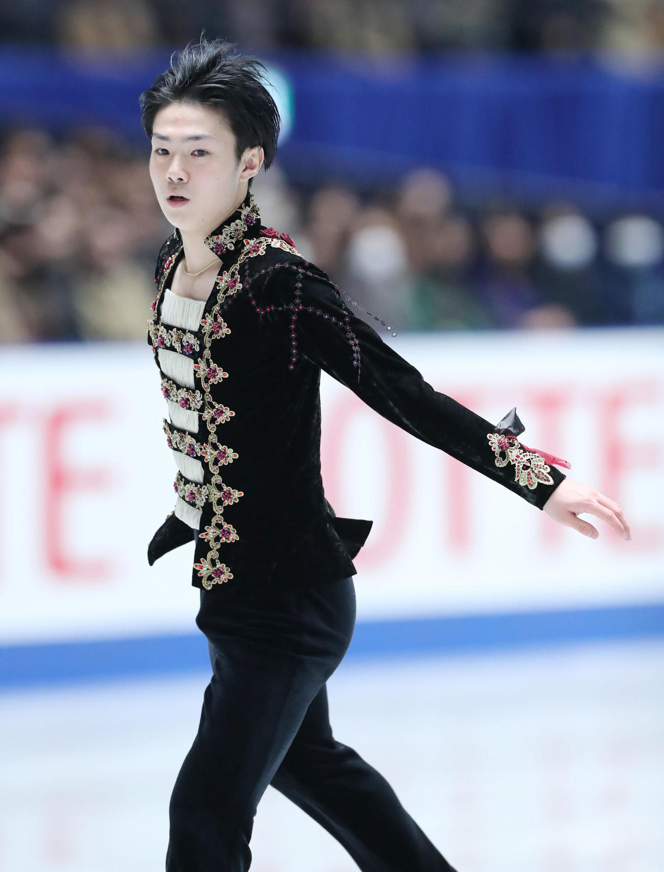 全日本選手権で演技する中村優さん（2019年12月撮影）
