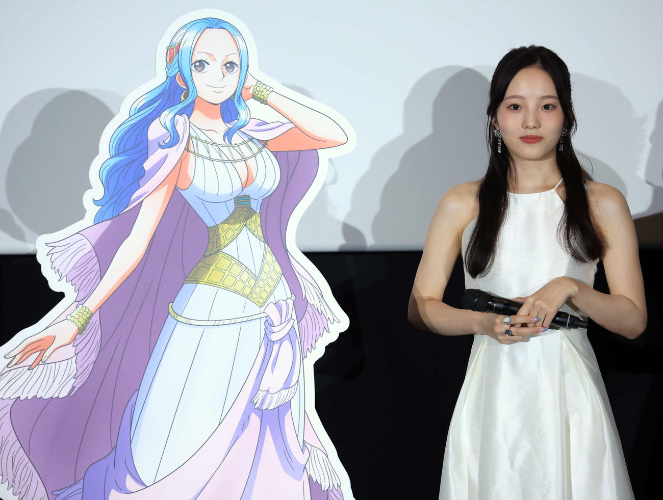 「ワンピース・オン・アイス～エピソード・オブ・アラバスタ～」再演決定記念上映会の舞台あいさつに登場した本田真凜さん（撮影・浅見桂子）