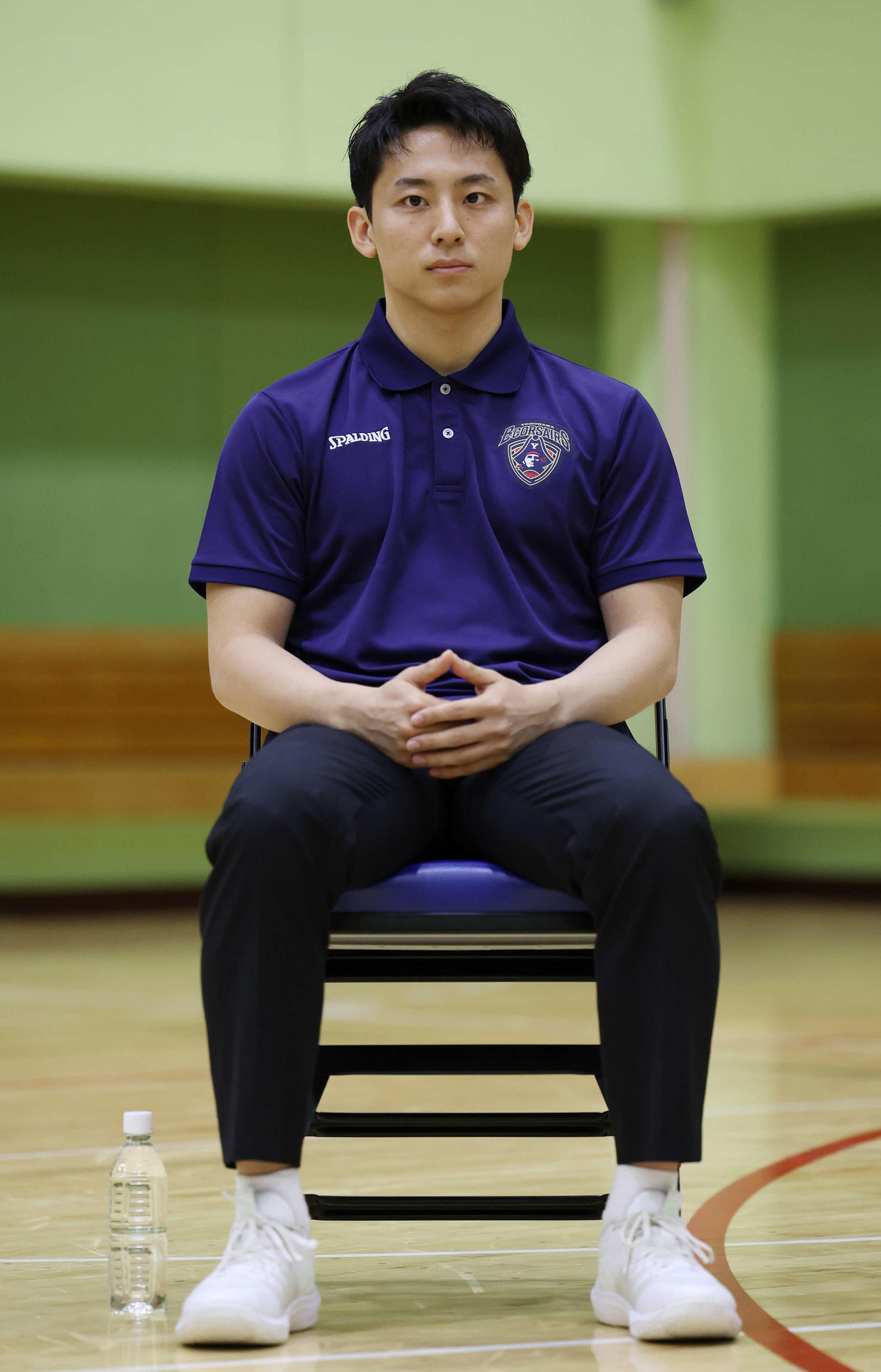 NBAグリズリーズとのエグジビット10契約に合意し記者会見に臨む横浜BC河村（撮影・宮地輝）