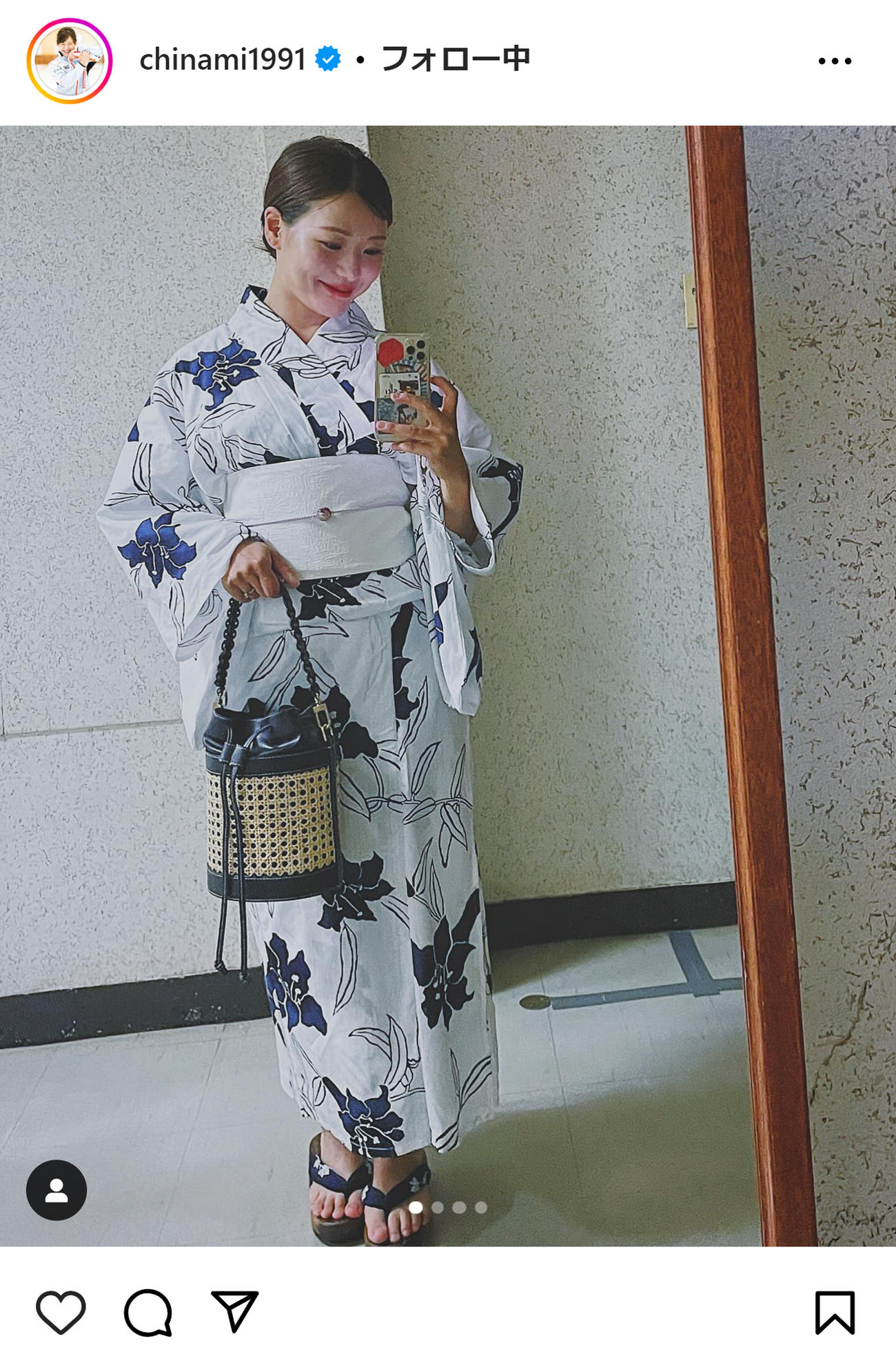 吉田知那美のインスタグラムから