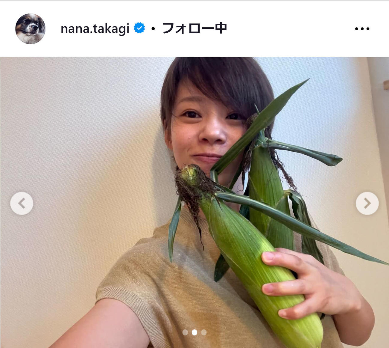 高木菜那のインスタグラムから