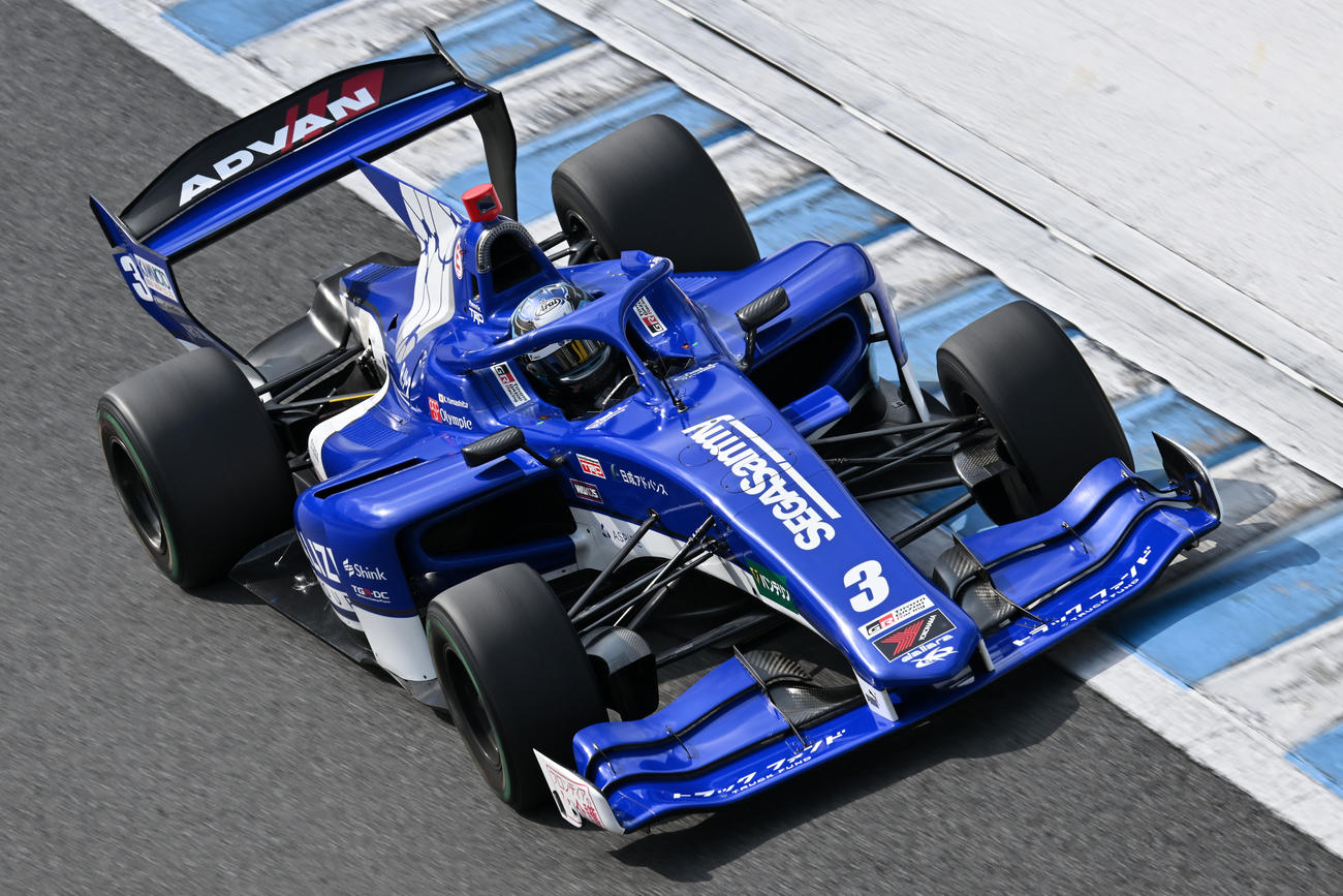 スーパーフォーミュラ第5戦で、2017年以来となる自身2度目のポールポジションを獲得したKONDO RACINGの山下健太（JRP提供）