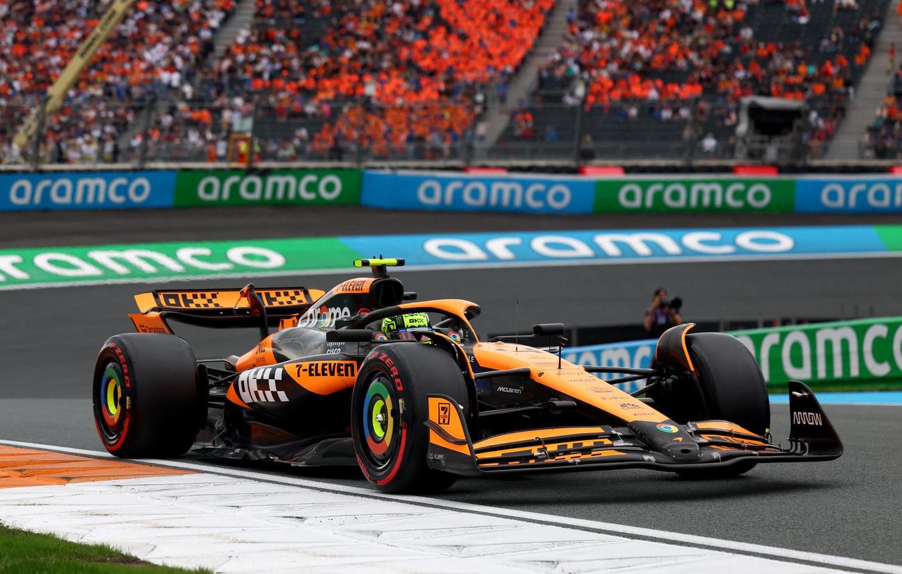 ポールポジションを獲得したマクラーレンのランド・ノリス（ロイター）
