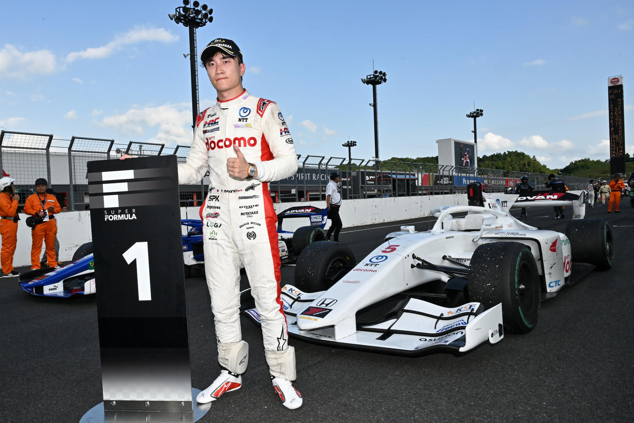 スーパーフォーミュラ第5戦を制したDANDELION RACINGの牧野任祐（JRP提供）