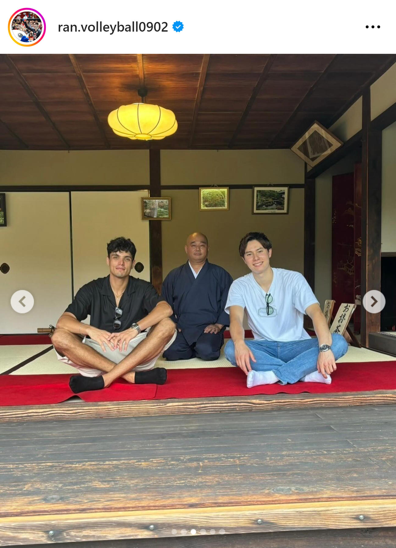 高橋藍のインスタグラムから