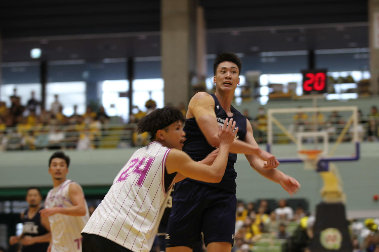 宇都宮対福島　2本の3Pシュートを含む12得点と活躍した宇都宮の高島紳司（撮影・沢田啓太郎）