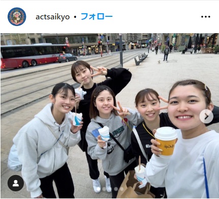 「ACT SAIKYO」バドミントンチームの公式インスタがアップした写真（インスタから）