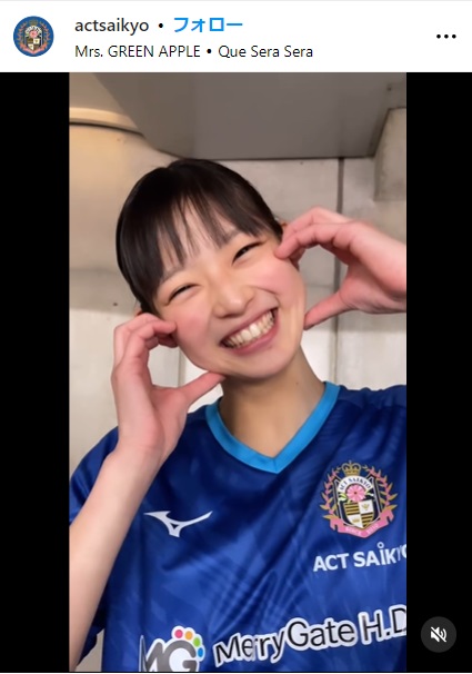 「ACT SAIKYO」バドミントンチームの公式インスタがアップした動画（インスタから）