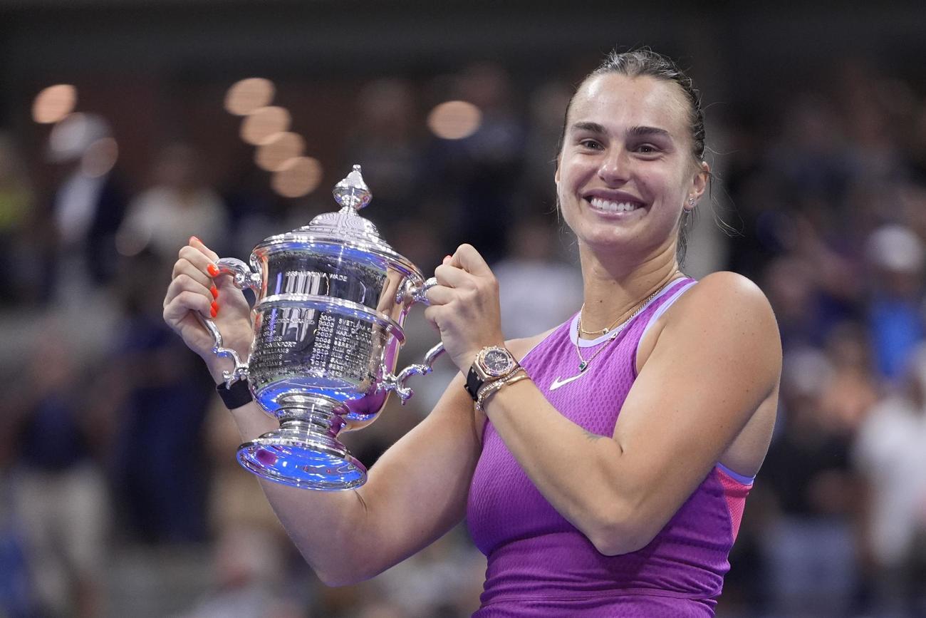 全米オープン　女子シングルスで初優勝したサバレンカ（AP）